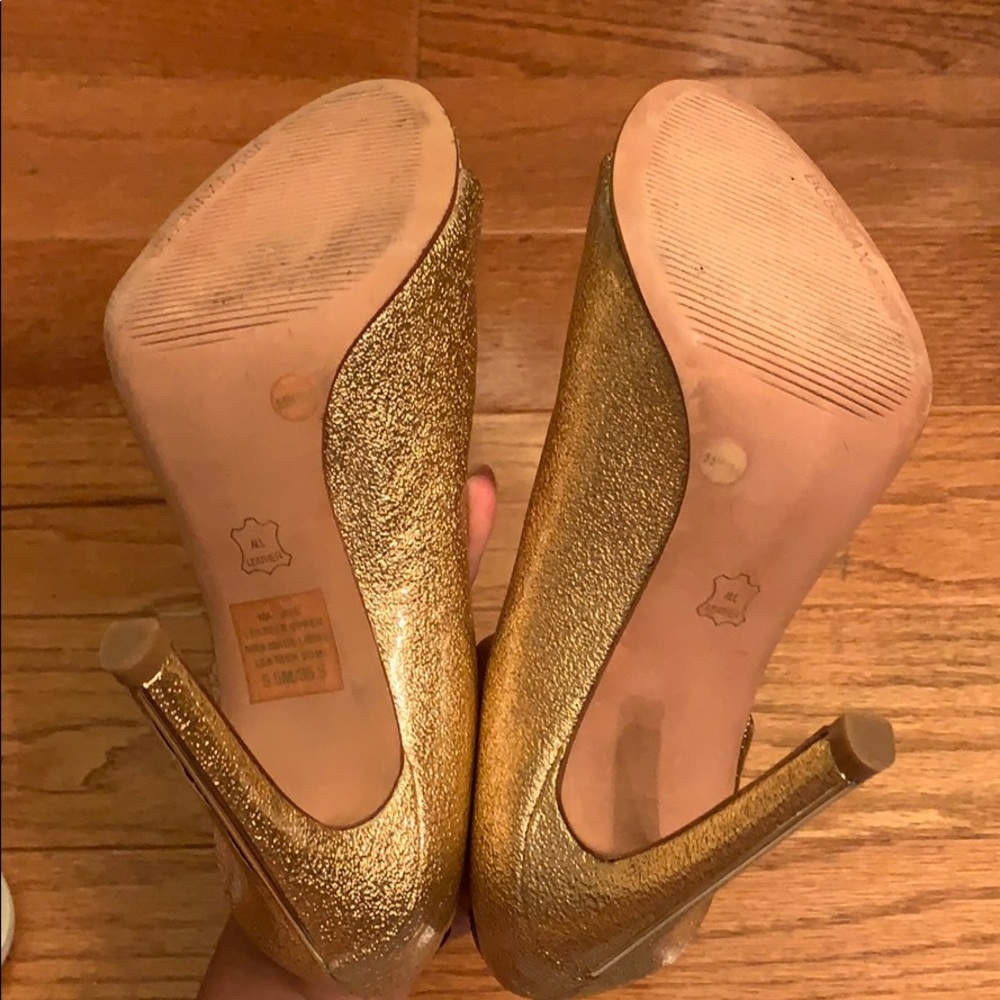 BCBG Max Azria Gold Heels - Picture 5 of 5